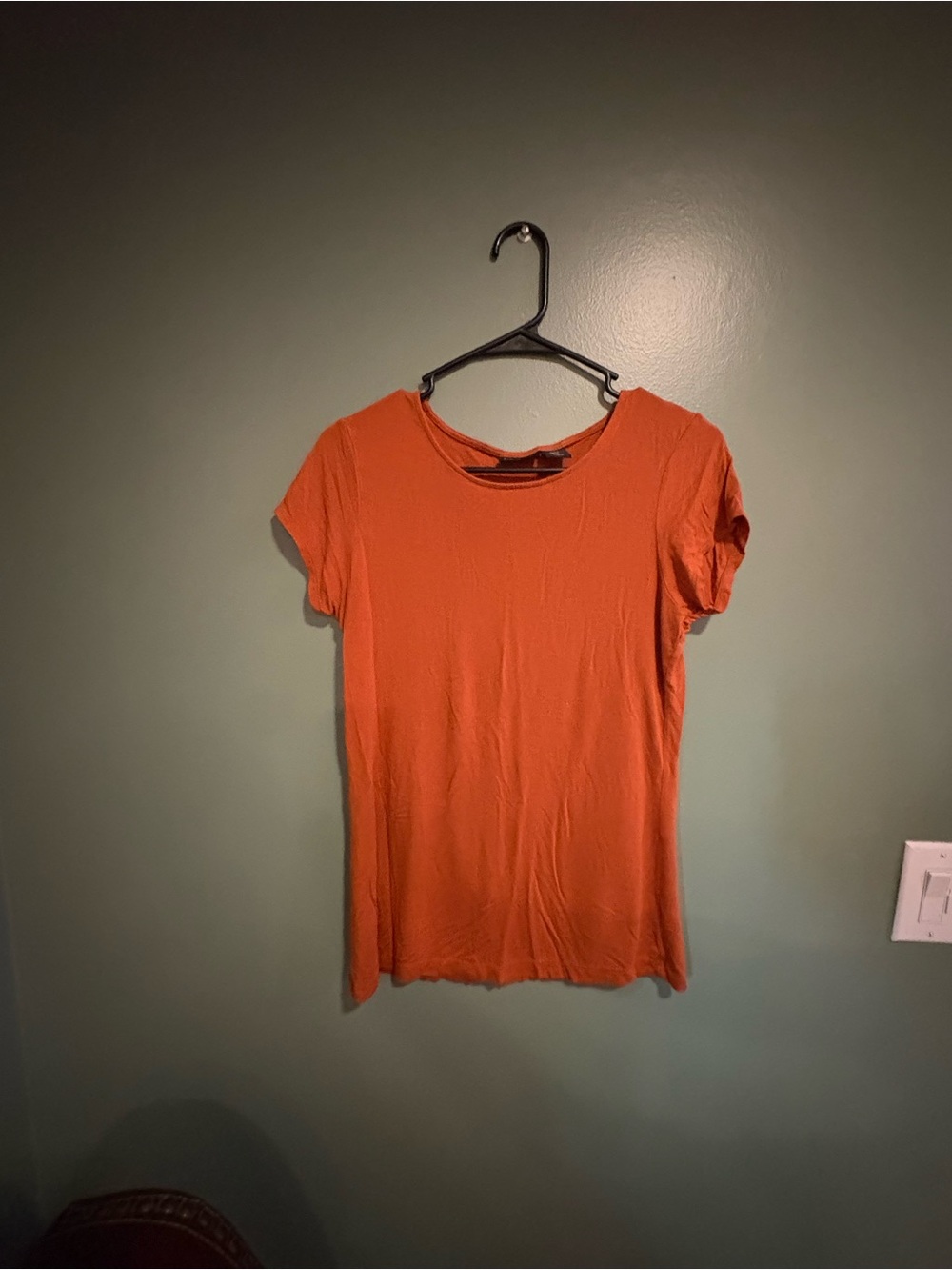 Tahari Short-Sleeve Crewneck Tee in Rust